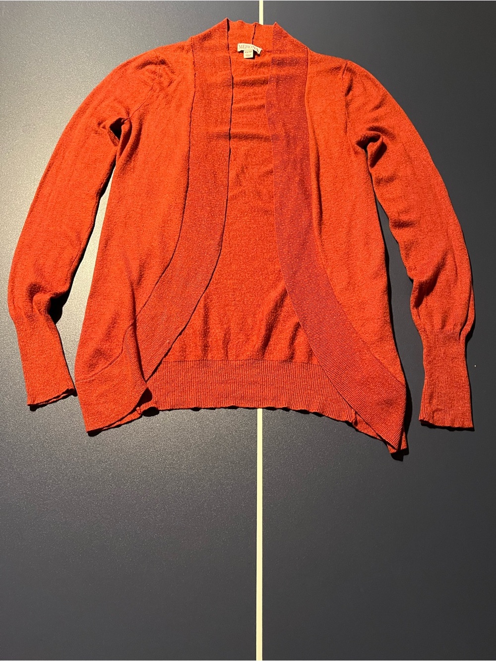 Lightweight Open-Front Women's Sweater Cardigan - Burnt Orange